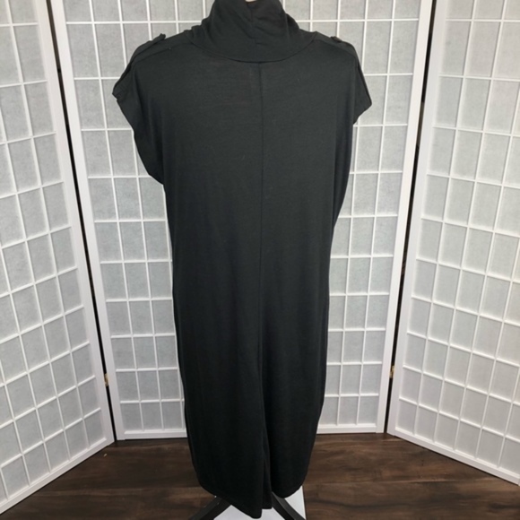 Black Cow Neck Straight Dress Size 1X - Picture 2 of 5